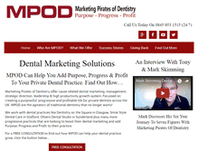 Tablet Screenshot of marketingpiratesofdentistry.com